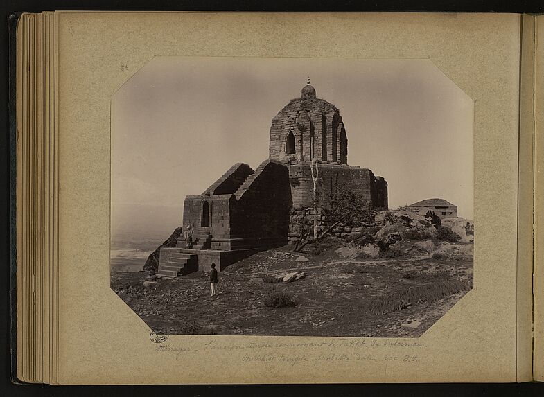 Srinagar, l'ancien temple couronnant le Takht-I-Suleiman