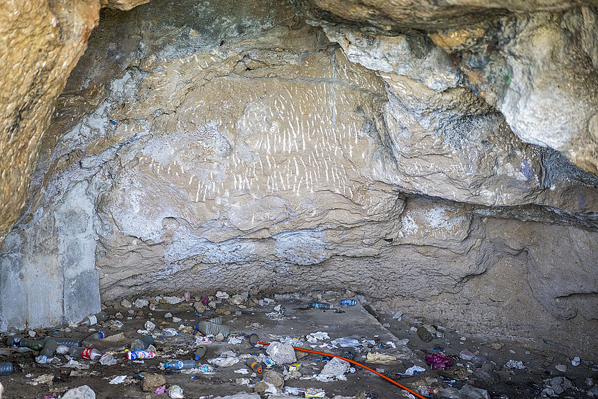 Frontiers : Cave used as refuge, Cape Spartel, Tangier Morroco