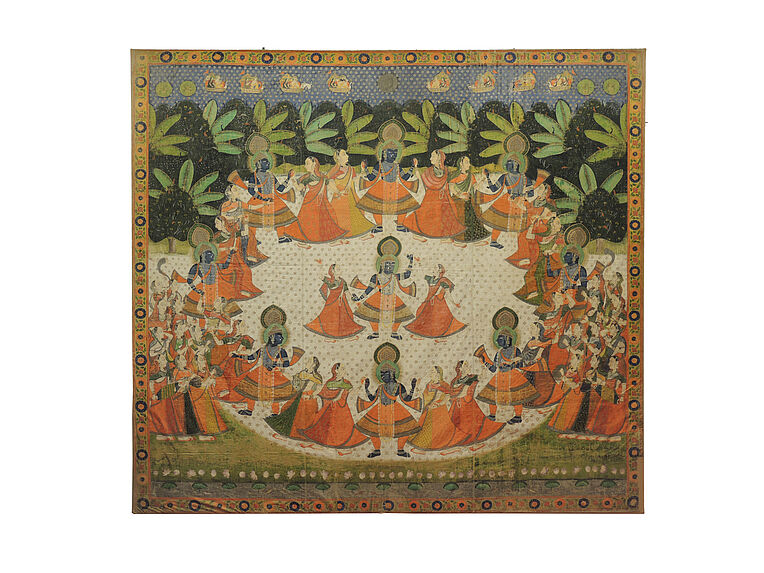 Tenture de temple, Krishna Rasa Lila