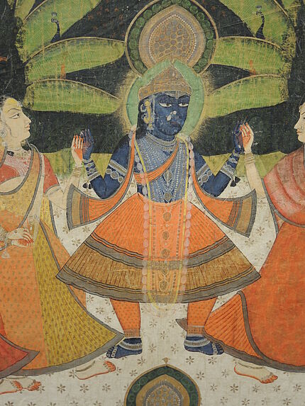 Tenture de temple, Krishna Rasa Lila