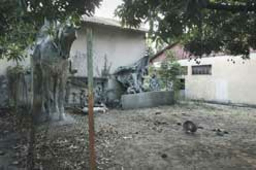 Colonia- era statues in storage in Kinshasa, DR Congo, 2003