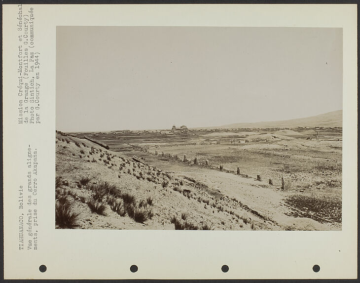 Vue générale des grands alignements, prise du Cerro Akapana