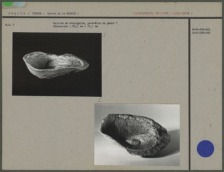 Calotte de stalagmite, peut-être un godet