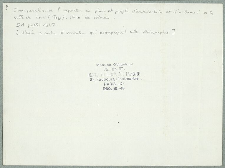 Inauguration de l'exposition sur la ville de Lomé au Musée de la France d'Outre-Mer