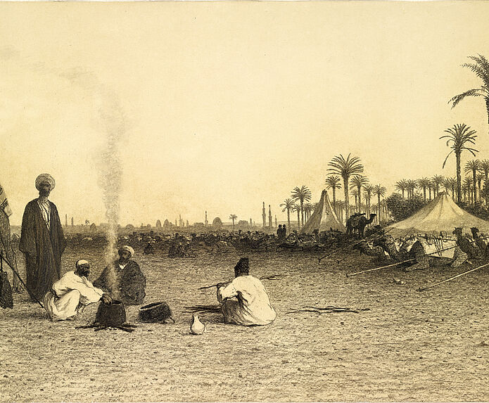 Halte de caravane près du Caire