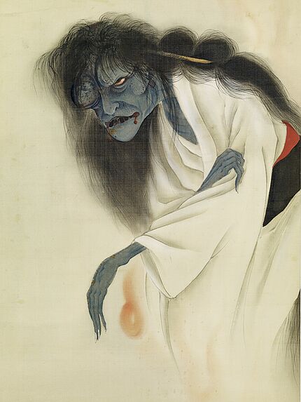 Peinture du fantôme d'Oiwa, signée Ikkyo