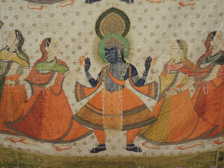 Tenture de temple, Krishna Rasa Lila