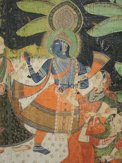 Tenture de temple, Krishna Rasa Lila