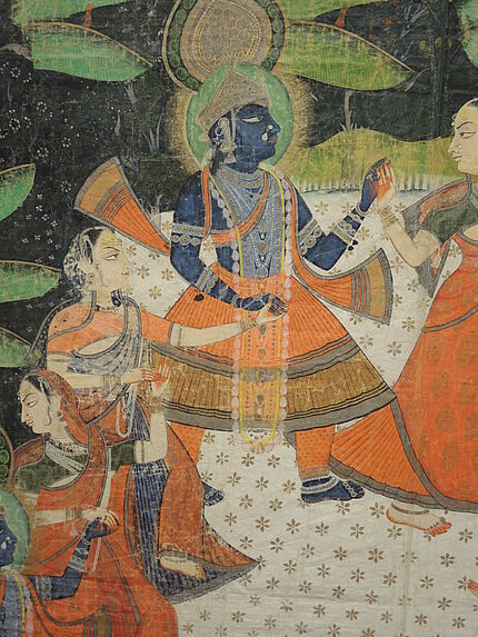 Tenture de temple, Krishna Rasa Lila