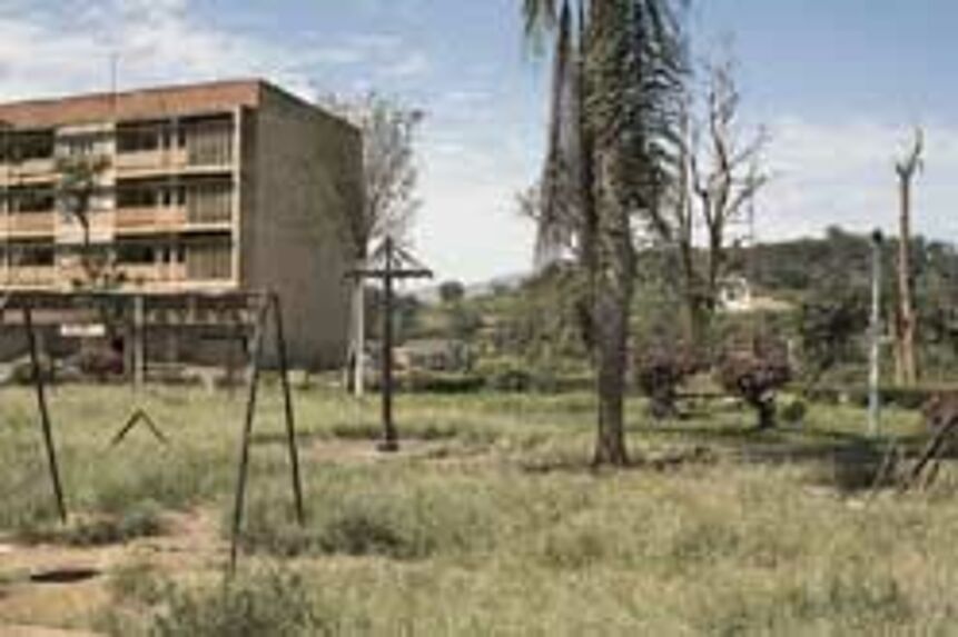 Park in the Centre of town, Gabela, Angola, 2008