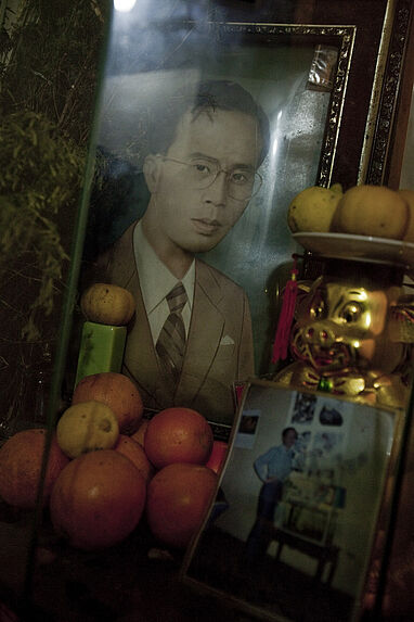 Altar for a defunct family member in a home found in Chinatown