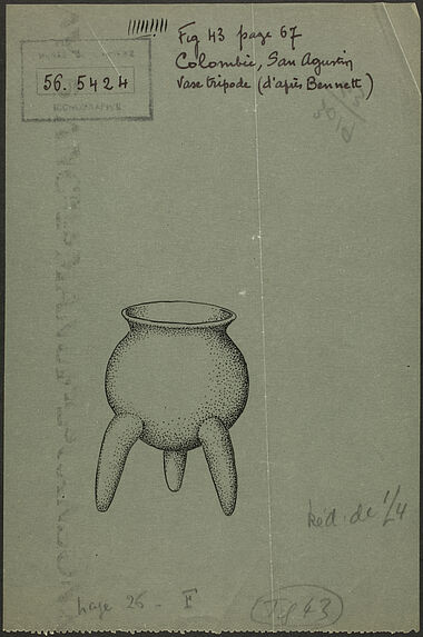 Fig. 43. Colombie, San Agustin. Vase tripode