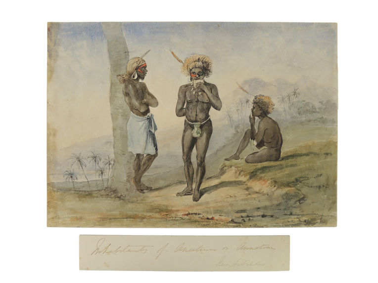 Trois hommes, Aneytum, Vanuatu
