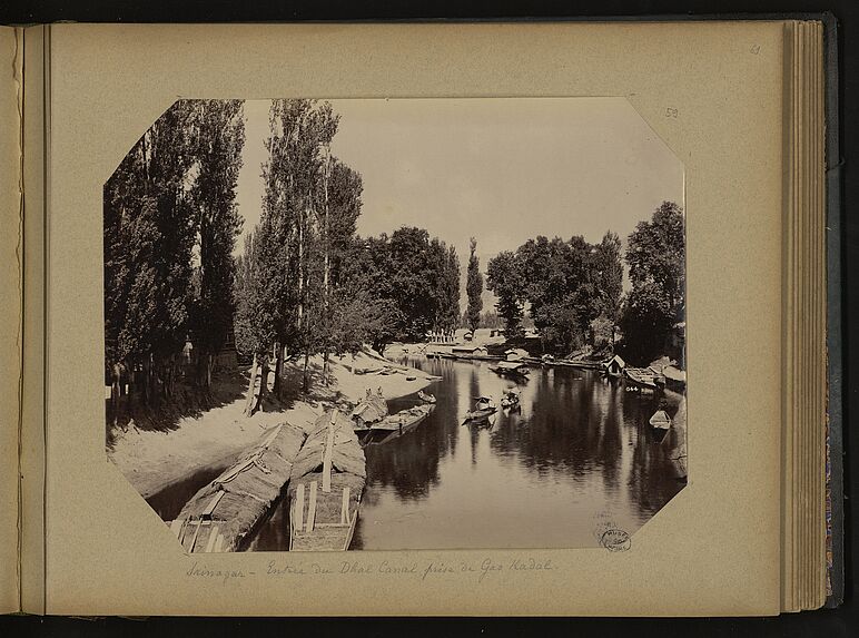 Srinagar, entrée du Dhal Canal prise de Gao Kadal