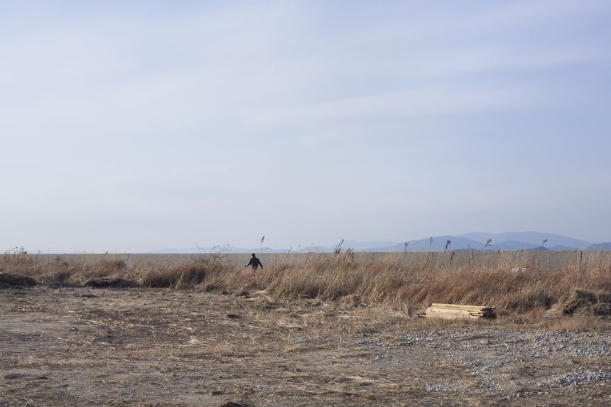 Landscape with a man, Imabari, Ehime, Shikoku