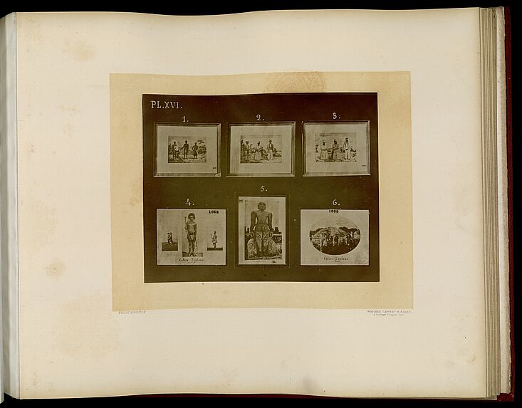 Tableau représentant des Cafres, Cafres devenus Chrétiens, Cafres-Zoulous, image colossal en pierre, à Spratana, Balsgola, Maïssour, photographie d'une hutte de Cafres-Zoulous et de ses habitants