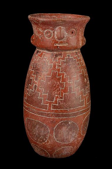 Vase ovoïde à col céphalomorphe
