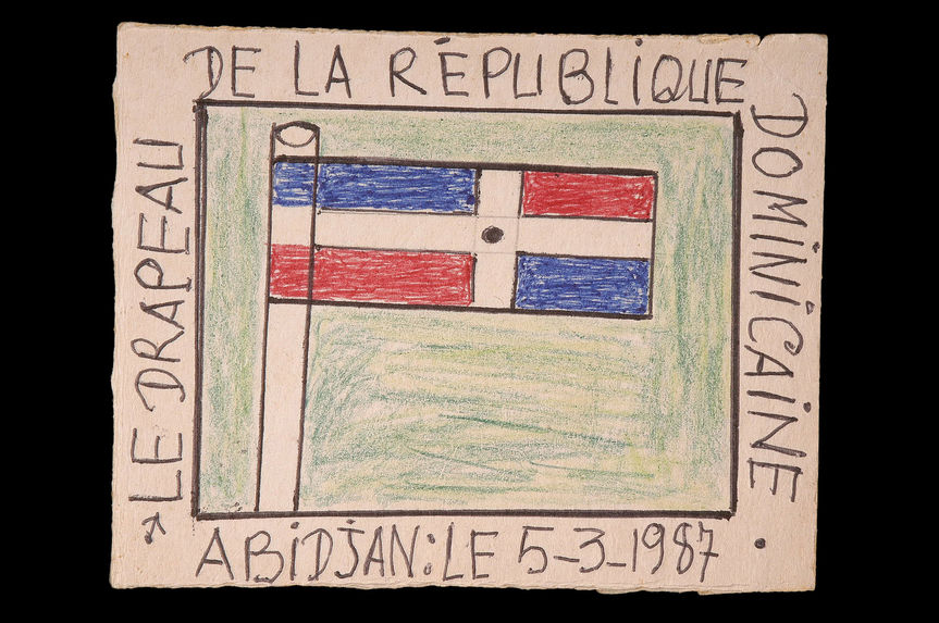 Dessin : Le drapeau de la République Dominicaine