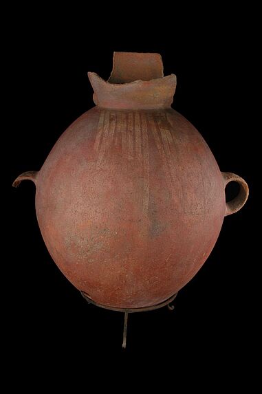 Vase à goulot céphalomorphe
