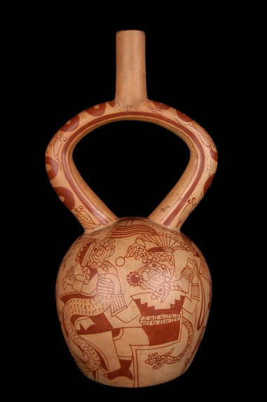 Vase représentant une scène de combat