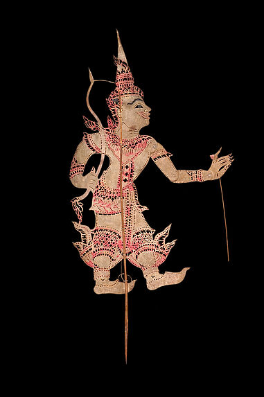 Figurine de théâtre d'ombres : Phra Râm (Râma)