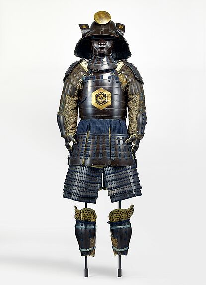 Elément d'armure de samouraï : masque à gorgerin