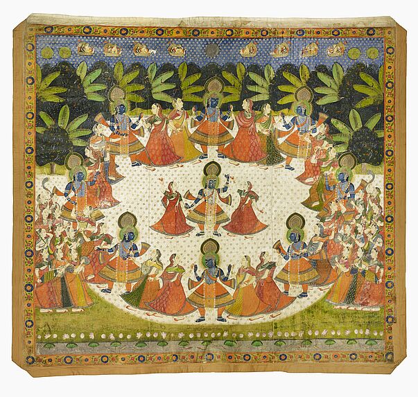 Tenture de temple, Krishna Rasa Lila
