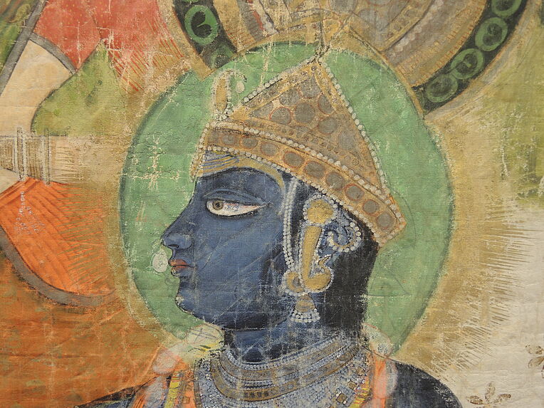 Tenture de temple, Krishna Rasa Lila