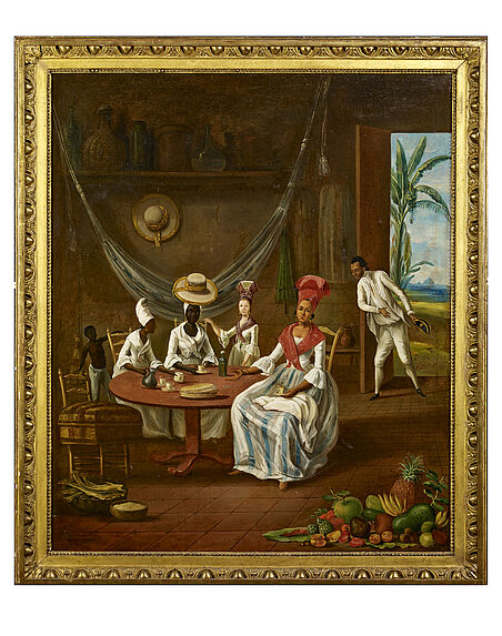 Femmes martiniquaises dans un intérieur