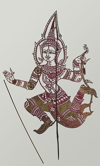 Figurine de théâtre d'ombres : Phra Naraï (Vishnu)