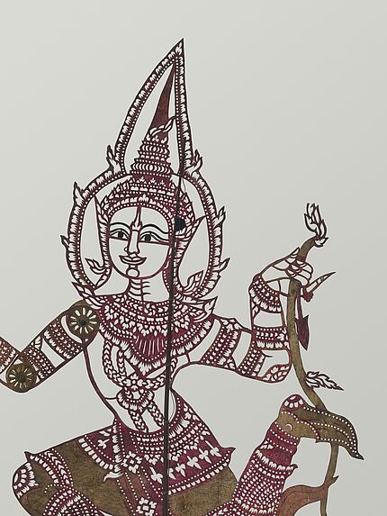 Figurine de théâtre d'ombres : Phra Naraï (Vishnu)