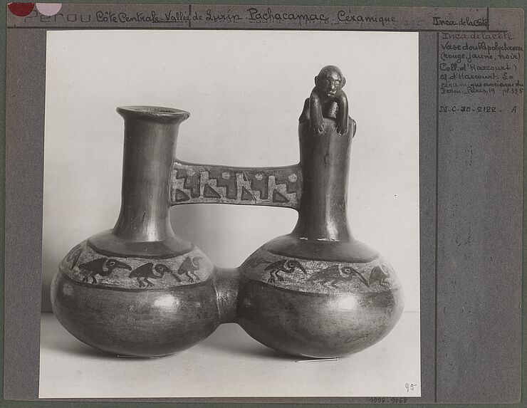 Vase double polychrome