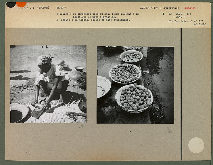 Femme roulant  à la bouteille la pâte d'arachide