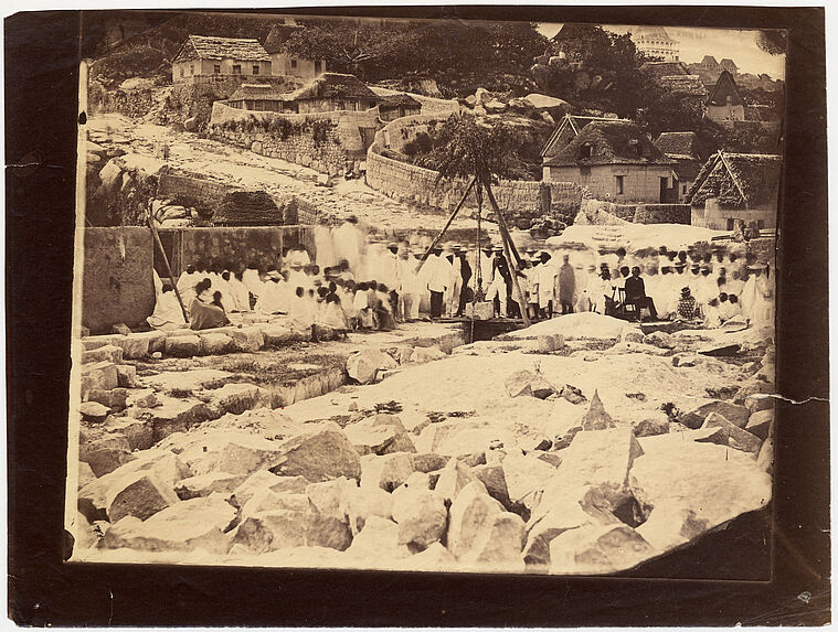 Sans titre [Laying the foundation stone of the first memorial church]