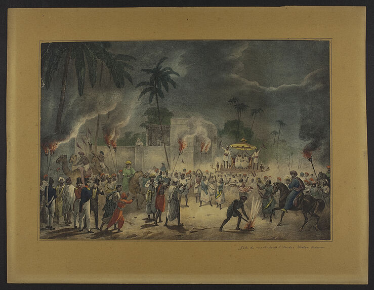 Fête de nuit dans l'Inde