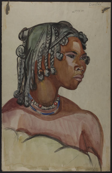 Portrait de Faritsoangy, femme mahafaly, village d'Ampanihy, Madagascar