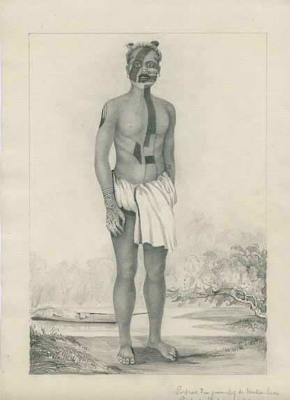 Portrait d'un jeune chef de Nuku-Hiva, Tribu des Tohioas