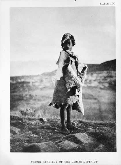 Bantou (tribu basotho du sud) jeune berger