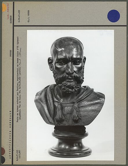 Buste en bronze, Arabe d'El Aghouat, face