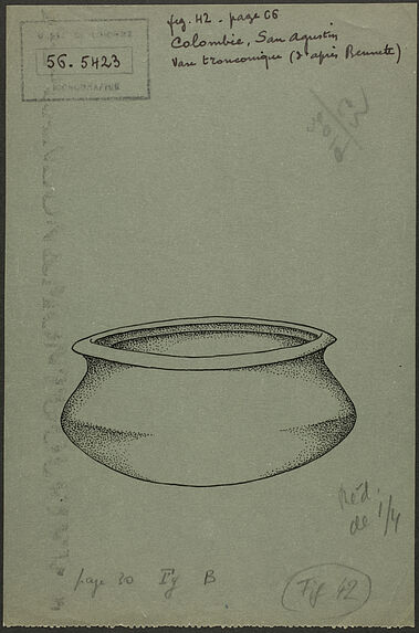 Fig. 42. Colombie, San Agustin. Vase tronconique